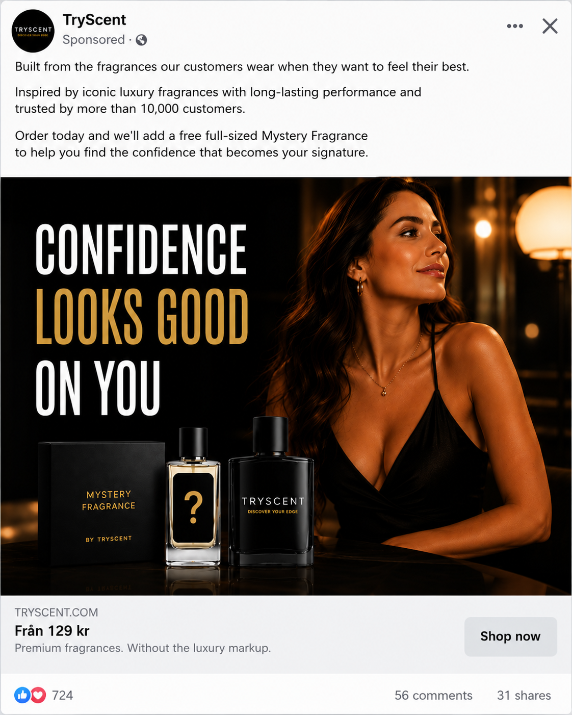 TryScent Meta ad